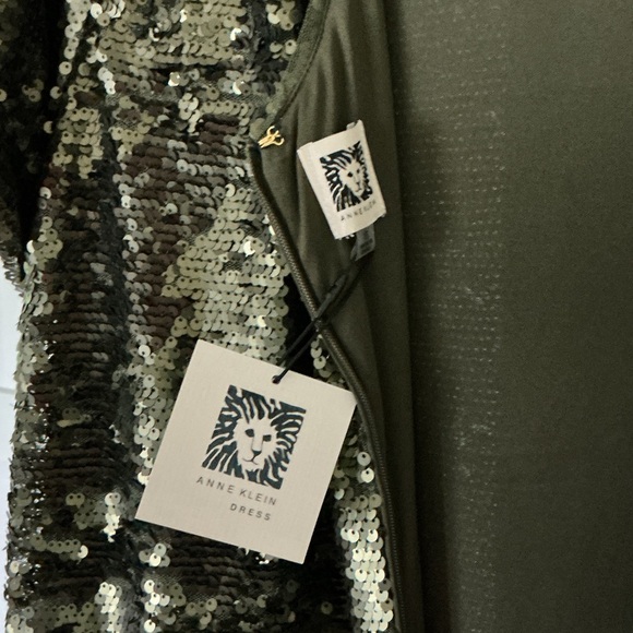 Anne Klein Gold Sequin Midi Dress - Picture 3 of 4